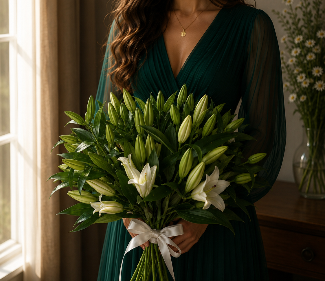 Strauß mit 17 Lilien