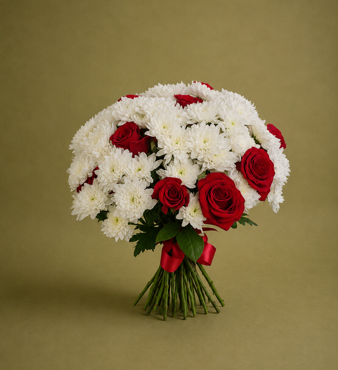 Strauß aus Rosen und Chrysanthemen